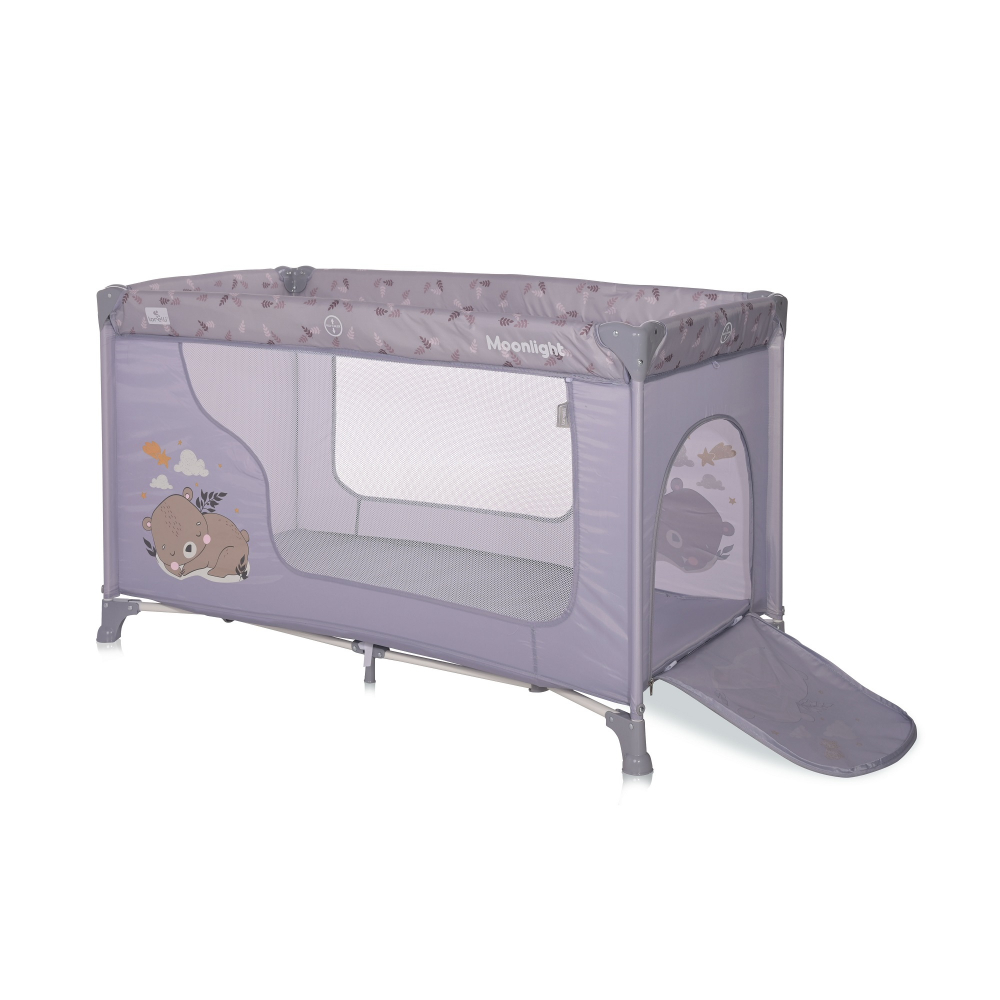 Patut Pliabil Lorelli Moonlight Grey, cu Geanta - imagine 2