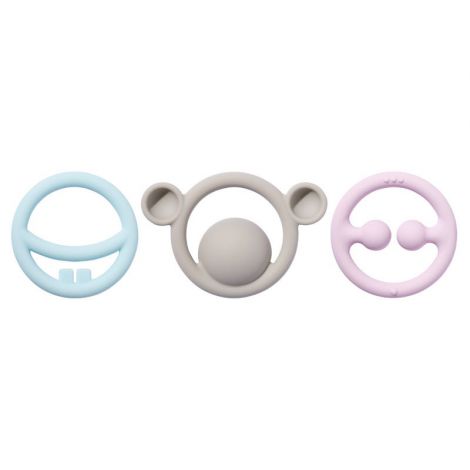 Inele dentitie Moluk Nigi-Nagi-Nogi 3 buc Set Pastel - imagine 3