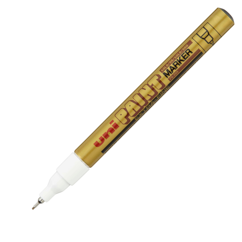 Marker Uni-Ball Ulei 0.8mm Auriu, Multi-Suprafață