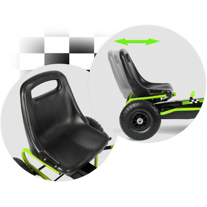 Kart Pedale Ricokids RK594 Verde pentru Copii - imagine 2