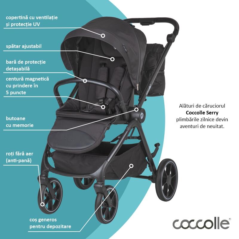 Coccolle Serry 2-in-1 Carucior Modular - imagine 4