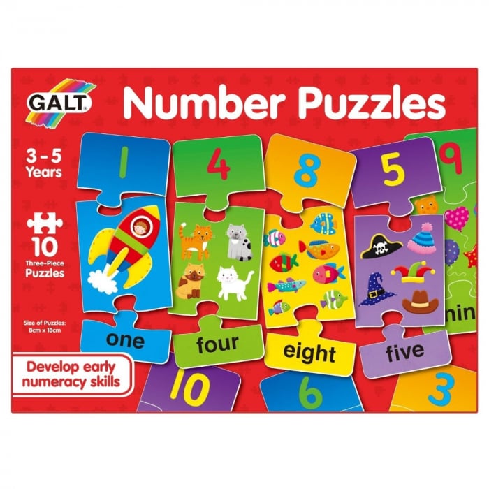 Puzzle Numere Galt 3 Piese - Învățare Cifre