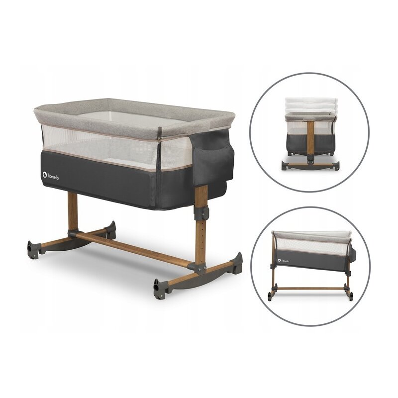 Patut Co-Sleeper Lionelo Leonie Grey Sand - imagine 8