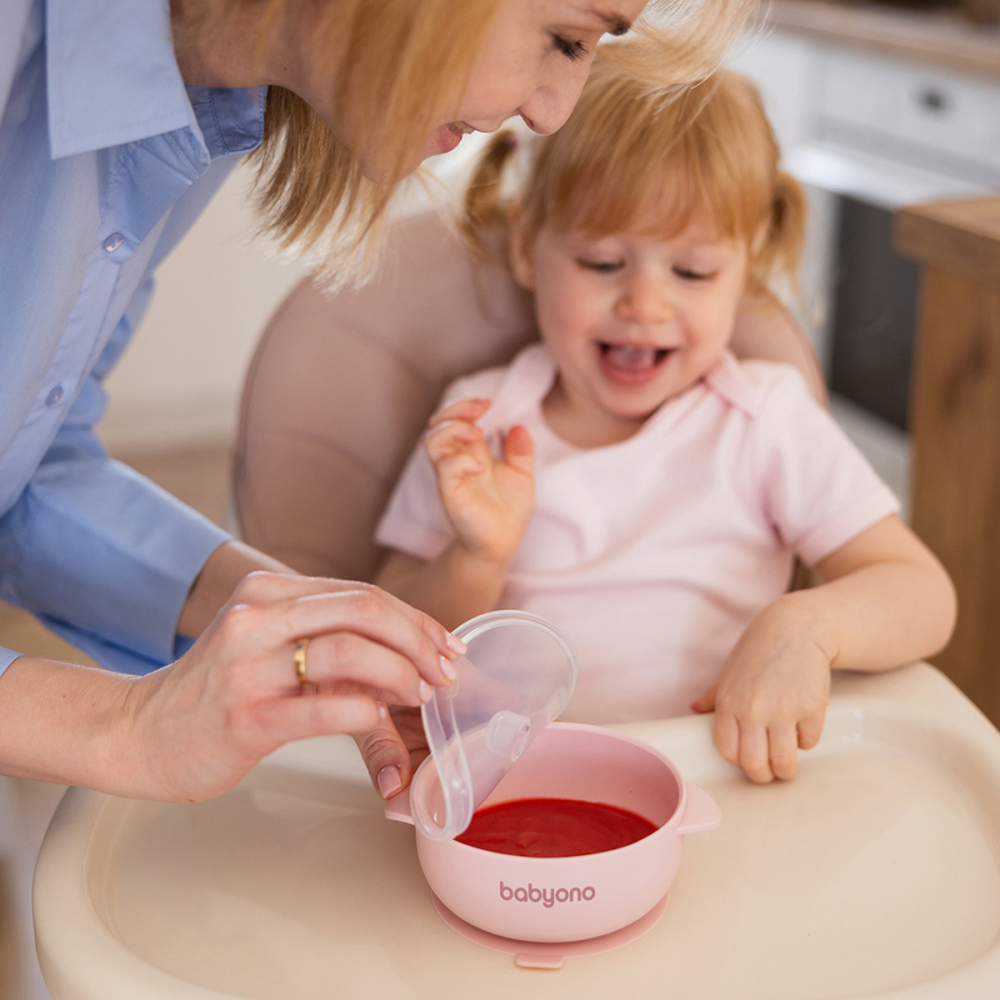 Bol Babyono Roz cu Ventuza - Alimentare Ușoară - imagine 4