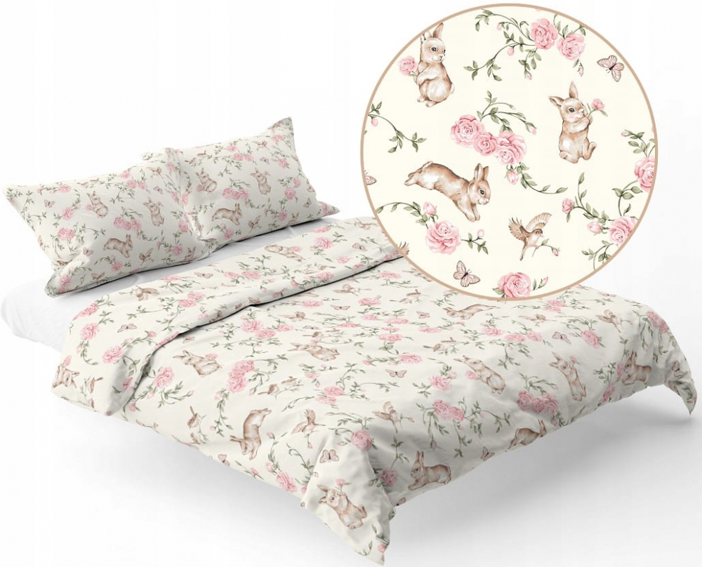 Set Lenjerie Pat BabyMam Secret Garden, Bumbac 100%