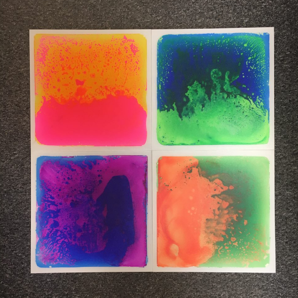 Set 4 Placi Senzoriale UV Playlearn - 40x40cm - imagine 3