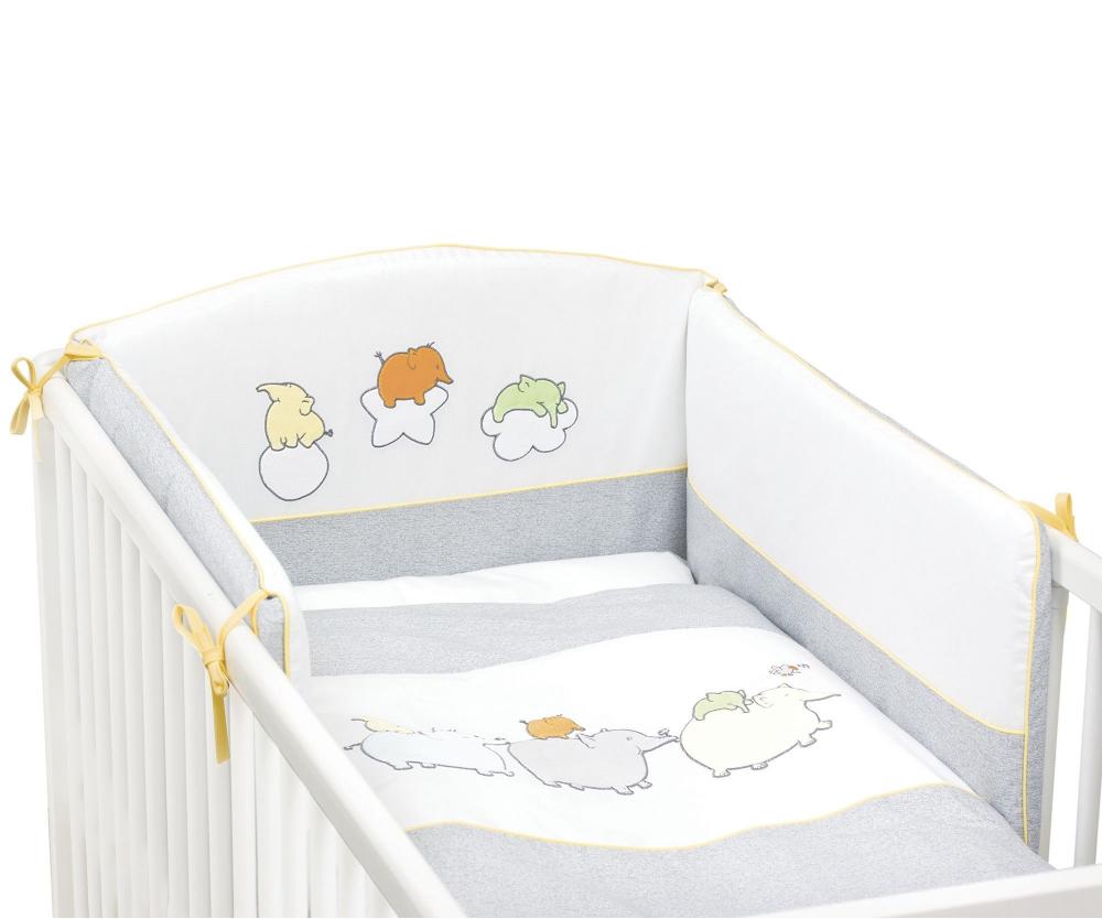 Lenjerie de pat Ceba Baby 3 piese Elefantei - imagine 2