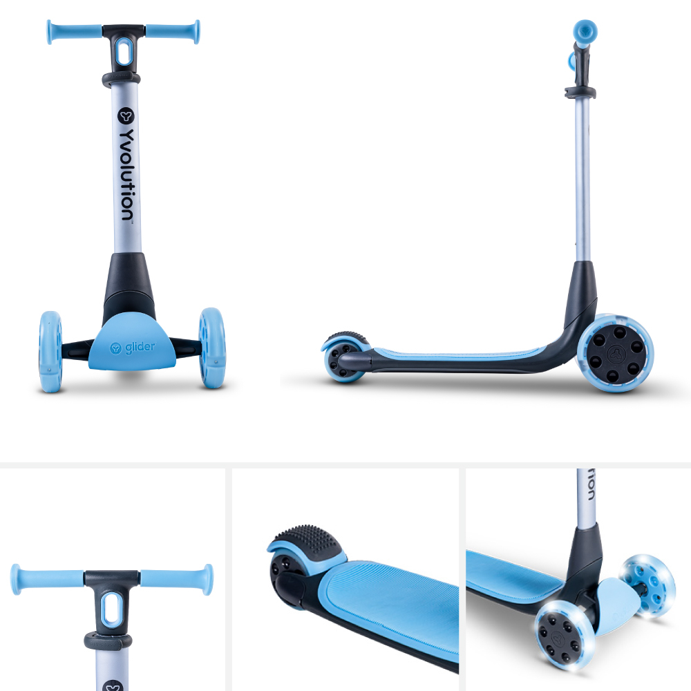 Trotineta Yvolution Y Glider Luna 5-in-1, Albastru - imagine 4