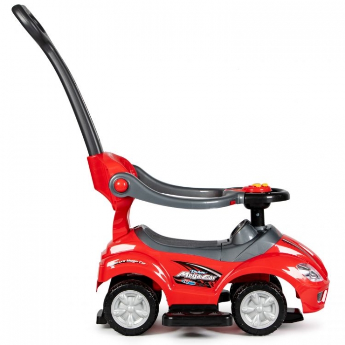 Mașinuță 3 în 1 Ecotoys Roșu | Cu Mânăr și Bară Protectie - imagine 2