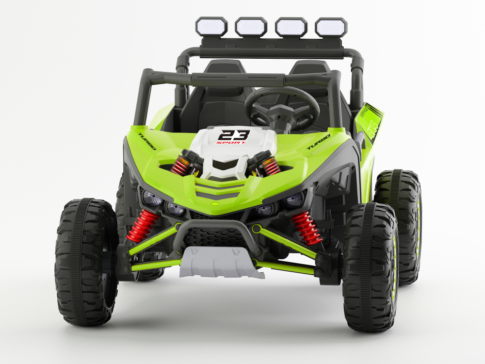 UTV electric pentru copii, Kinderauto Arrow Dune-Buggy, 300W, 24V, 2 locuri, echipare premium, verde