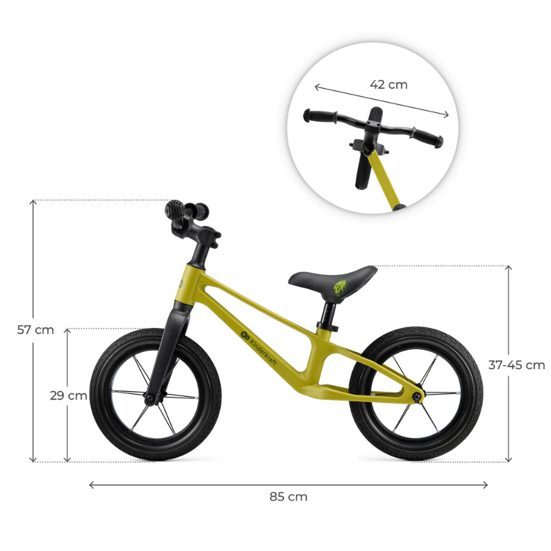Bicicletă Echilibru Kinderkraft Eter Lime - imagine 2
