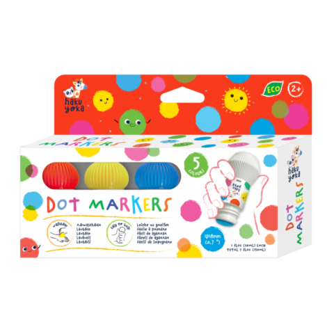 Set 5 Carioci Dot Markers Haku Yoka Lavabile