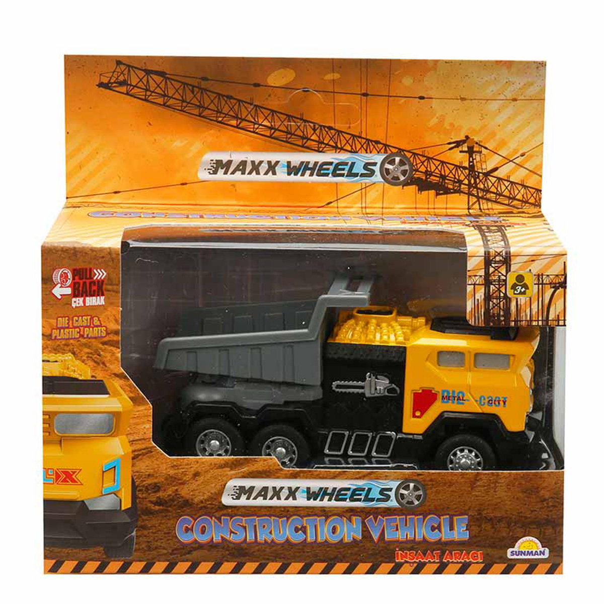 Basculantă Maxx Wheels Galben 11cm