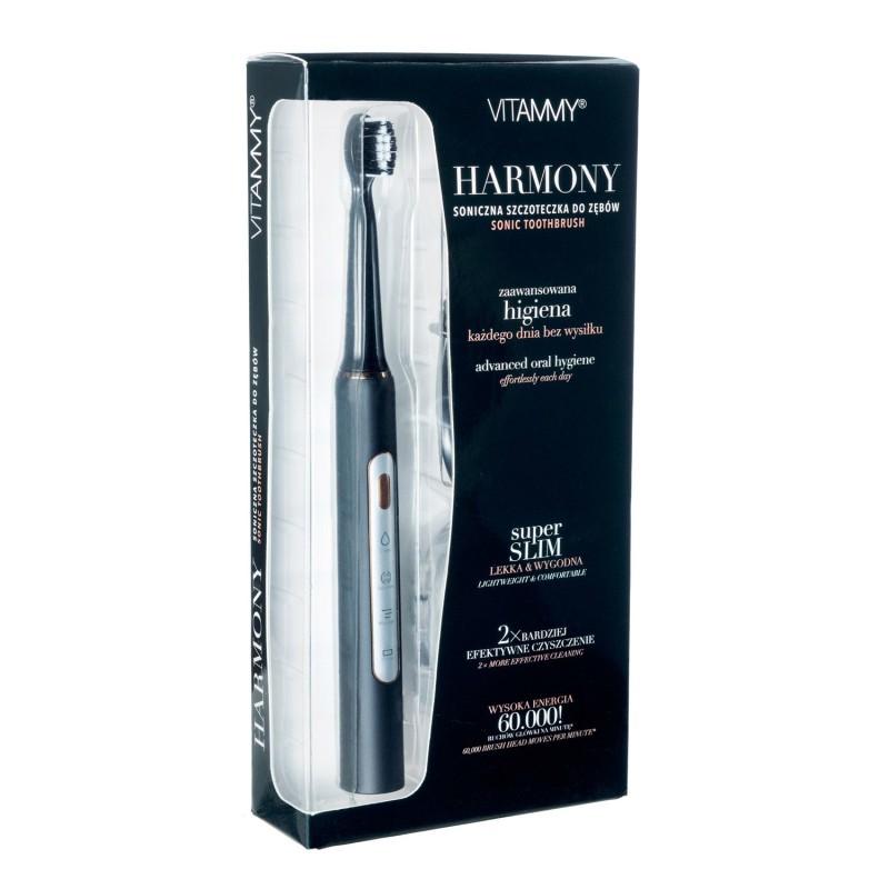 Periuță Electrică Vitammy Harmony, 60000 Vibrații, Negru - imagine 2