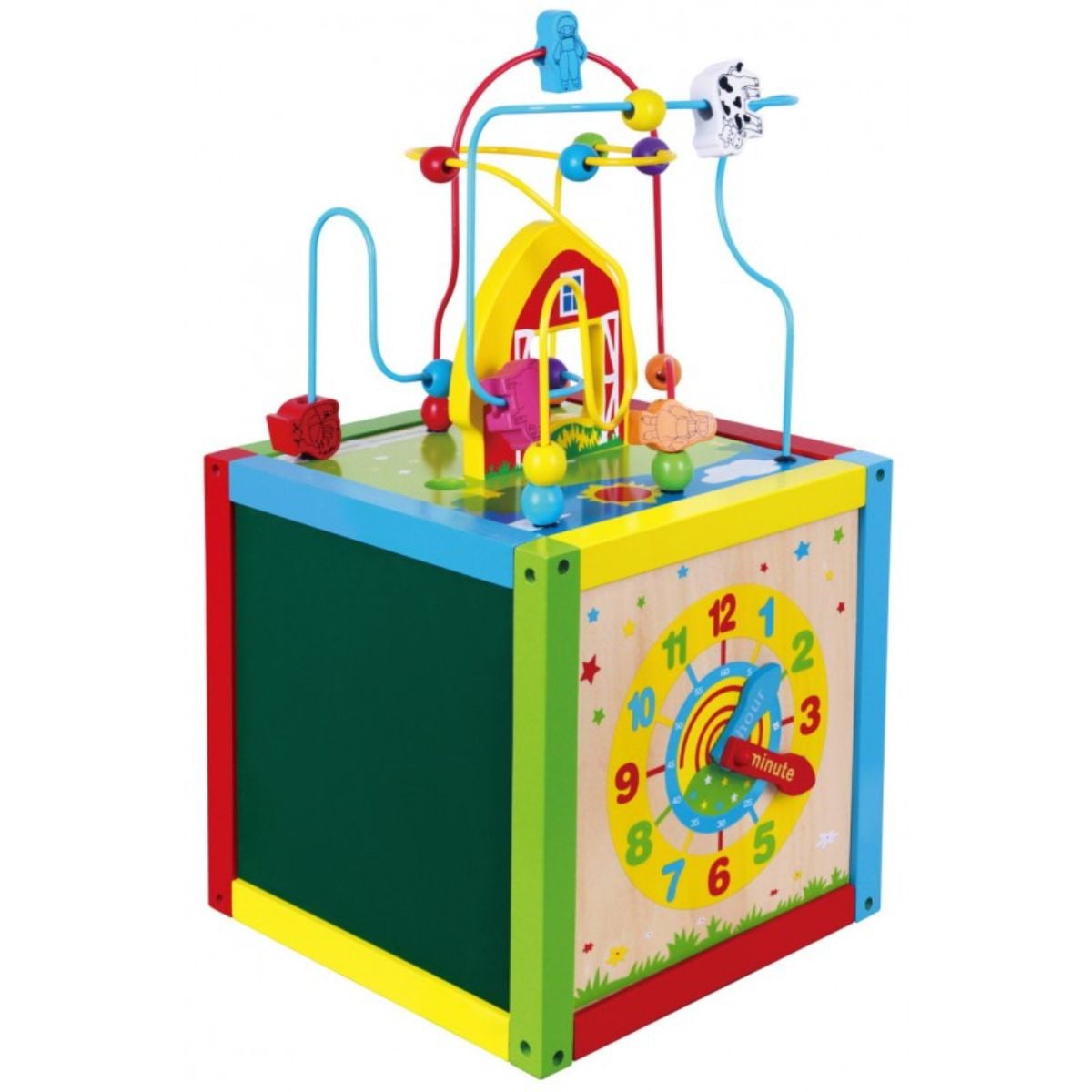Centru Activitati Viga 5 in 1, Lemn, Montessori