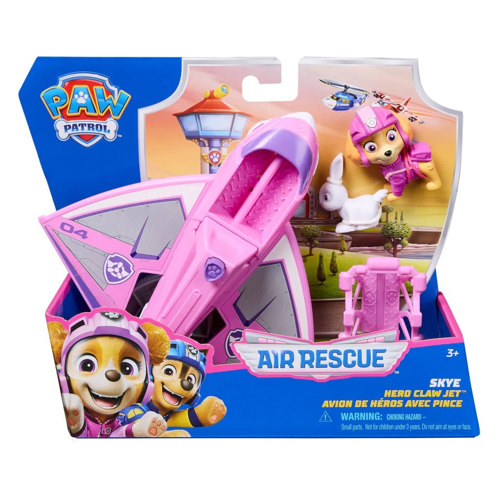 Avion Paw Patrol Skye Hero Claw Jet cu Figurina