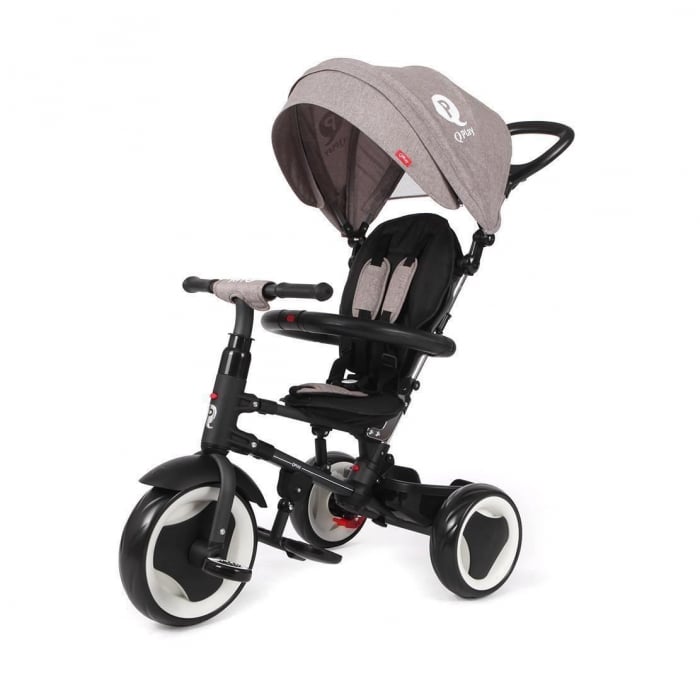 Tricicleta QPlay Rito Gri Pliabilă Practică