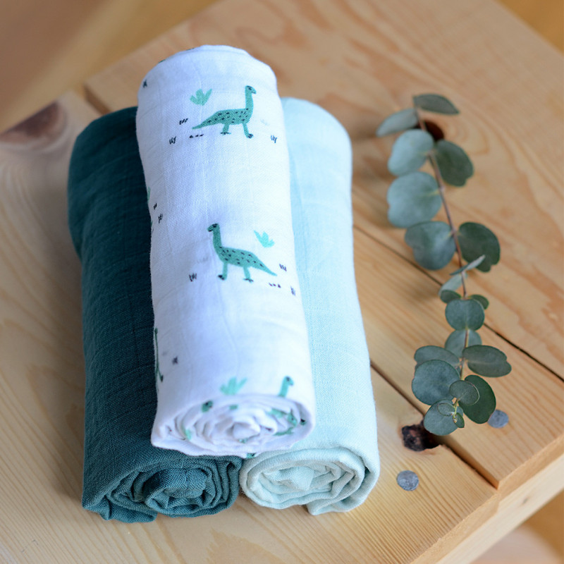Set 3 Museline Beaba Bumbac Organic 70x70 cm - imagine 3