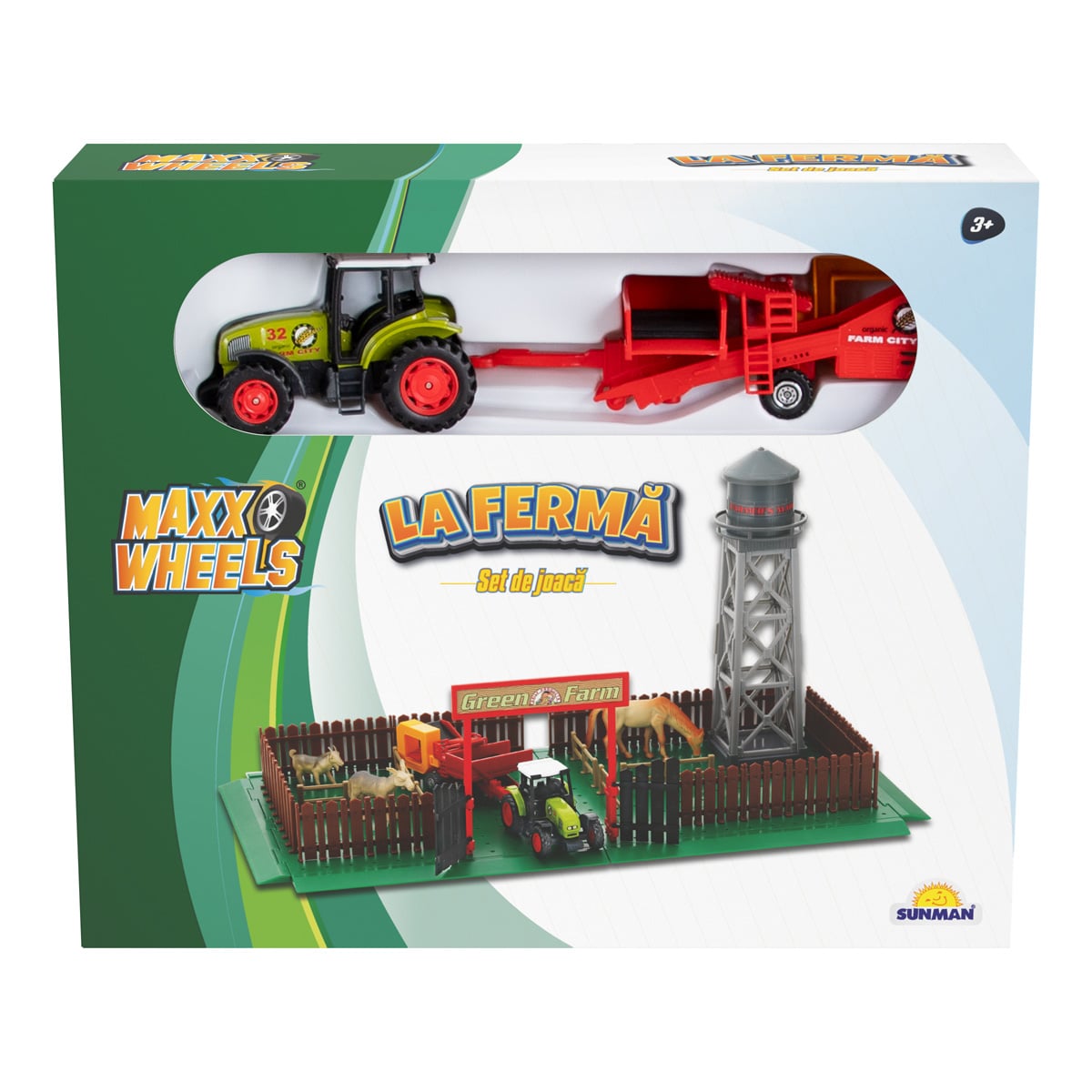 Set Ferma Maxx Wheels cu Tractor Metal