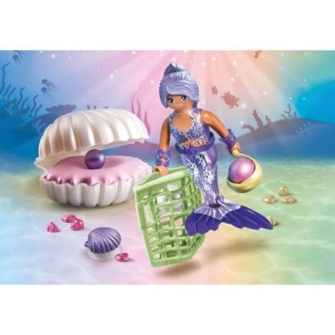 Sirena Playmobil cu Perla | Jucărie Creativă - imagine 3