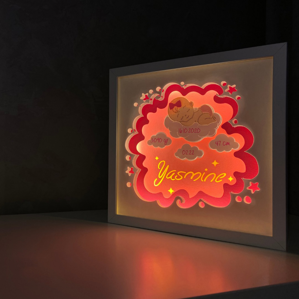 Tablou Luminos Fetita 022 - Noorhandmadeatelier