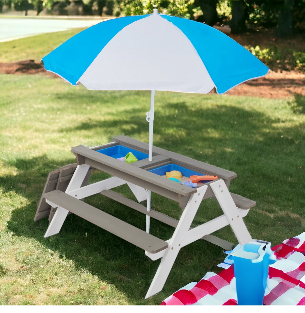 Set Masuta Gradina 3in1 Ginger Home GriAlb - imagine 4