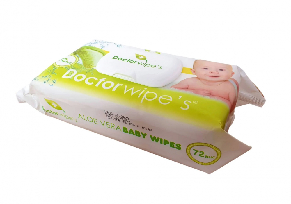 Doctor Wipes Aloe Vera 72buc Cutie Capac