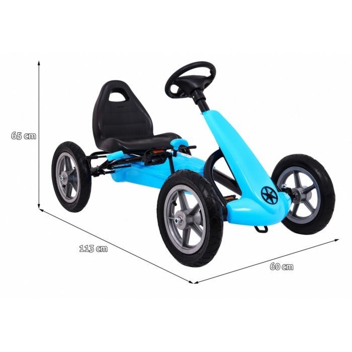 Gokart Star Albastru | Kart Pedale Copii 3+ Ani - imagine 7