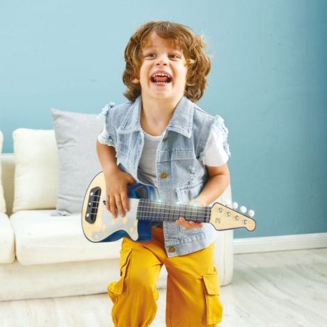 Hape Ukulele din Lemn cu Lumini - Află să cânți - imagine 4