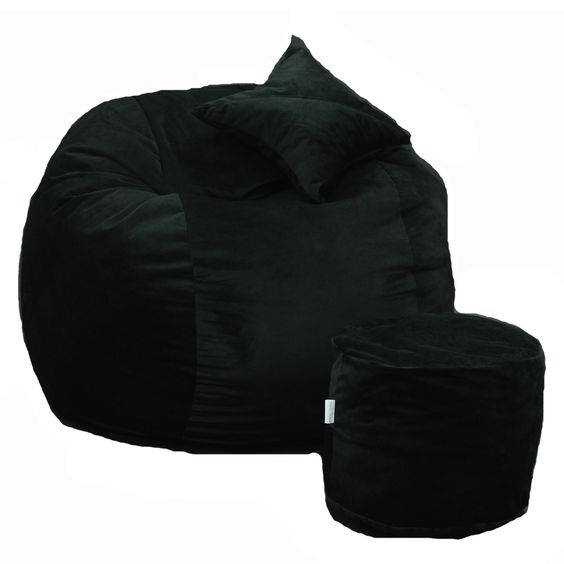 Set Puf King Size Black Velvet | Pufrelax - imagine 7
