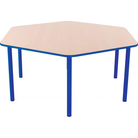 Masa Hexagonala Bambino 52cm, Cant Albastru, Moje Bambino