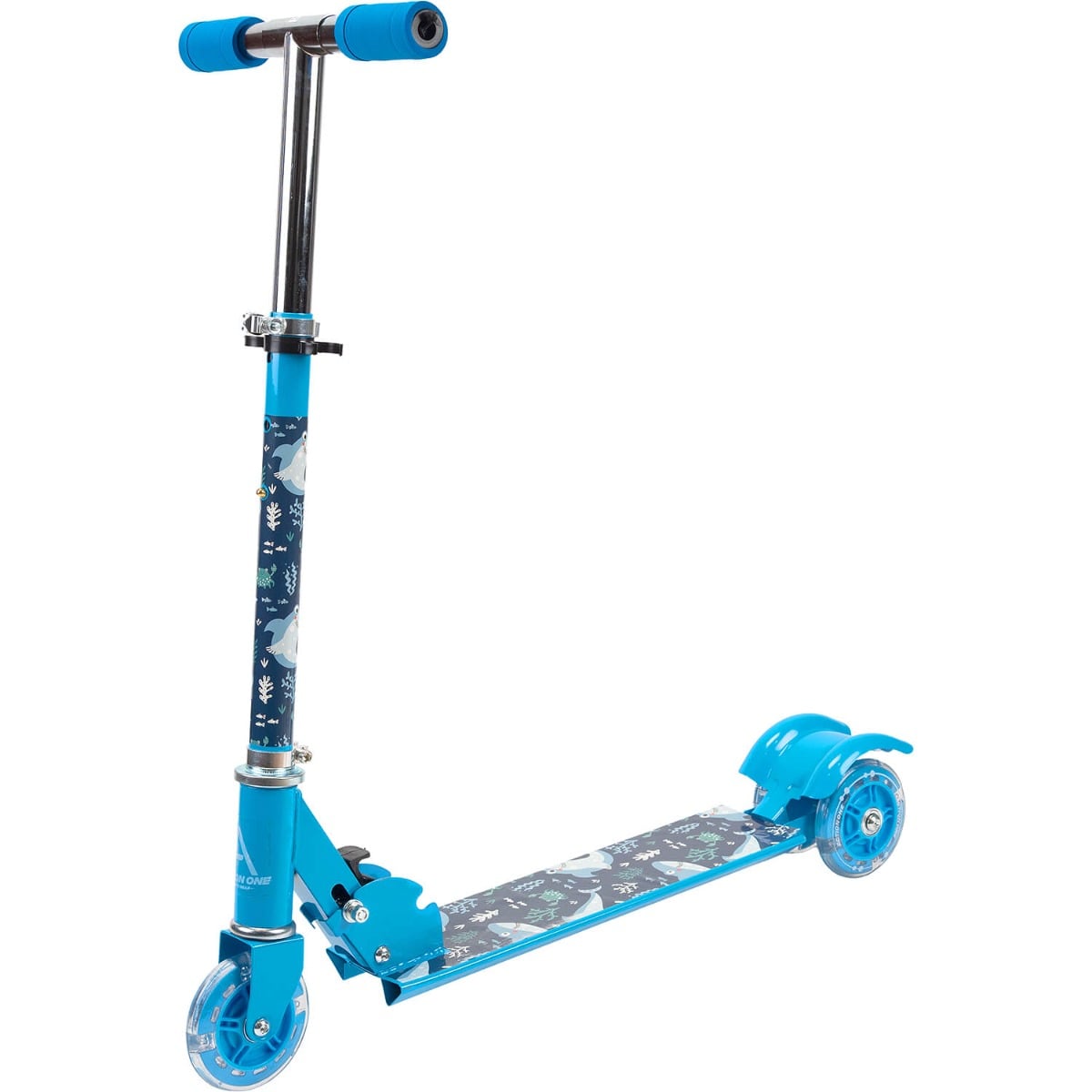 Trotineta Action One Deep Sea, 3 roti, Albastru