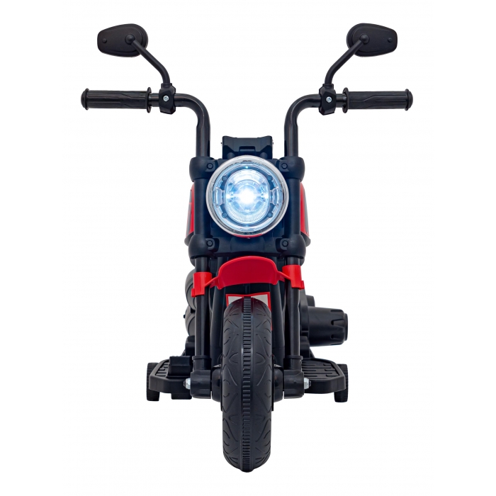 Motocicleta Electrica Chopper Rosu Ramiz cu Lumini - imagine 6