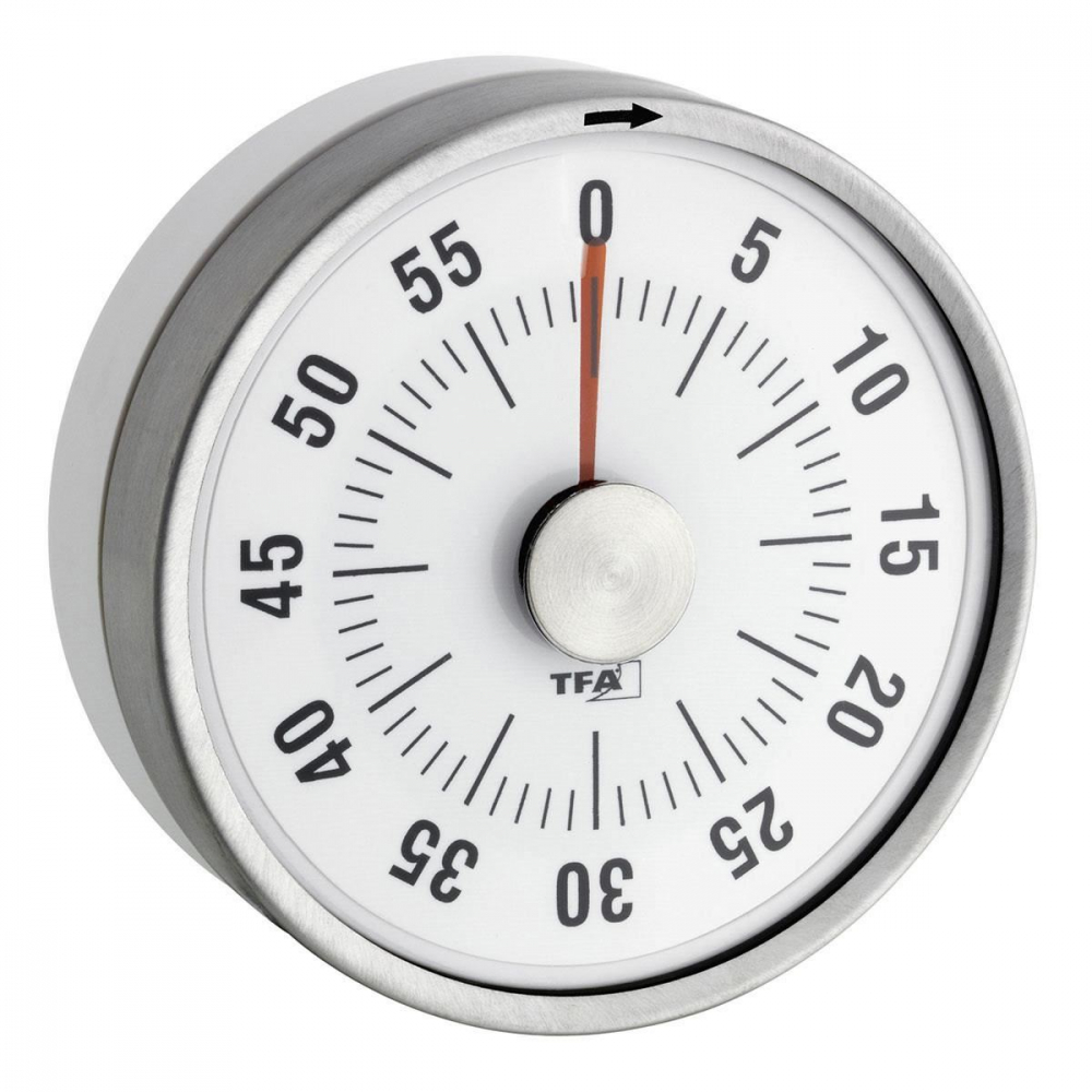 Timer Analog Bucătărie TFA 38.1028.02, Otel Inoxidabil - imagine 2