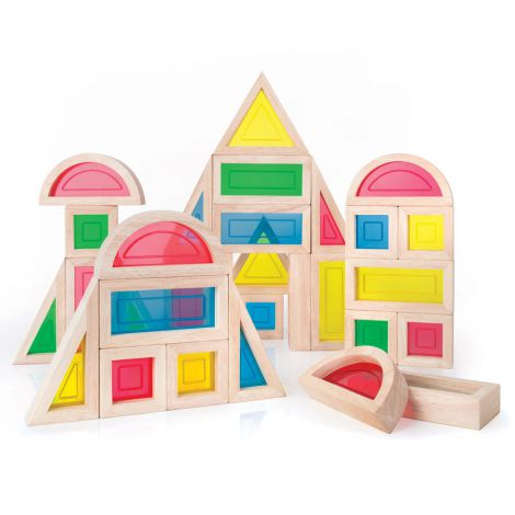 Rainbow Blocks Guidecraft - Creativitate și Culoare - imagine 2