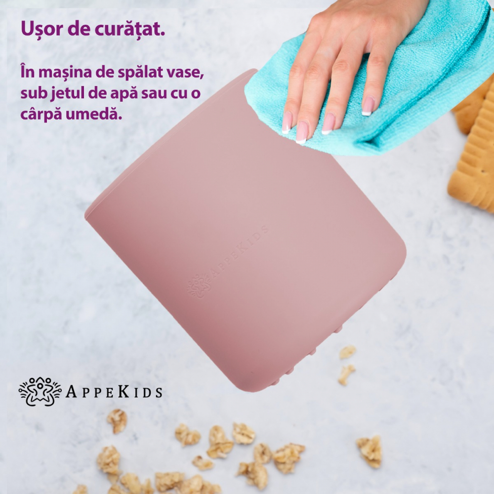 Pahar Silicon AppeKids Old Rose | Antialunecare - imagine 3