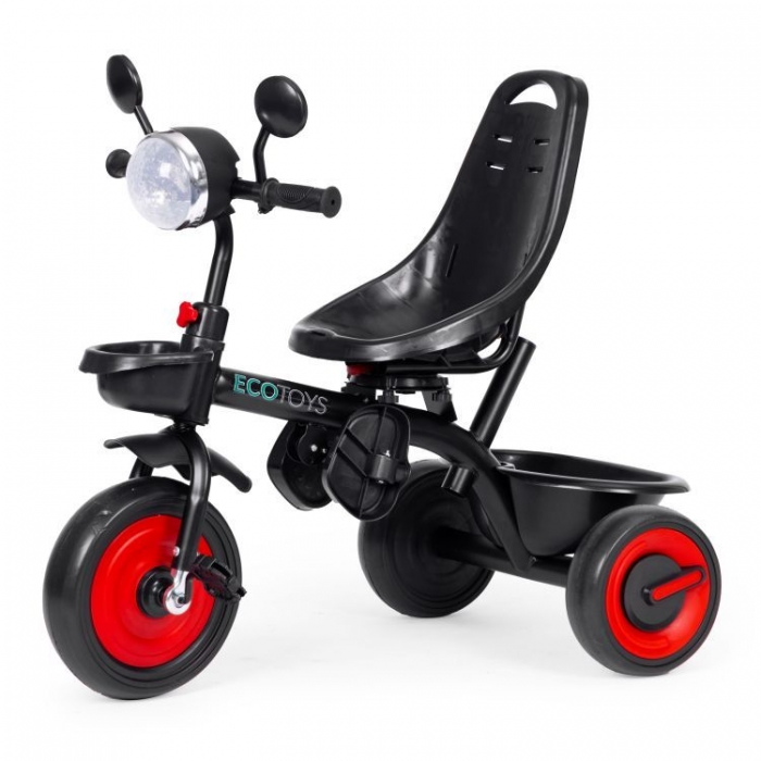 Tricicleta Ecotoys 3in1 Rosu | Scaun Rotativ 360° - imagine 2