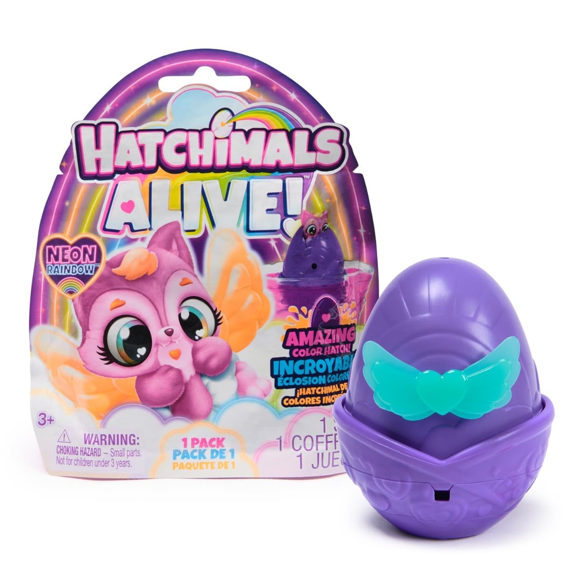 Hatchimals Alive Neon Rainbow - Figurina Surpriza