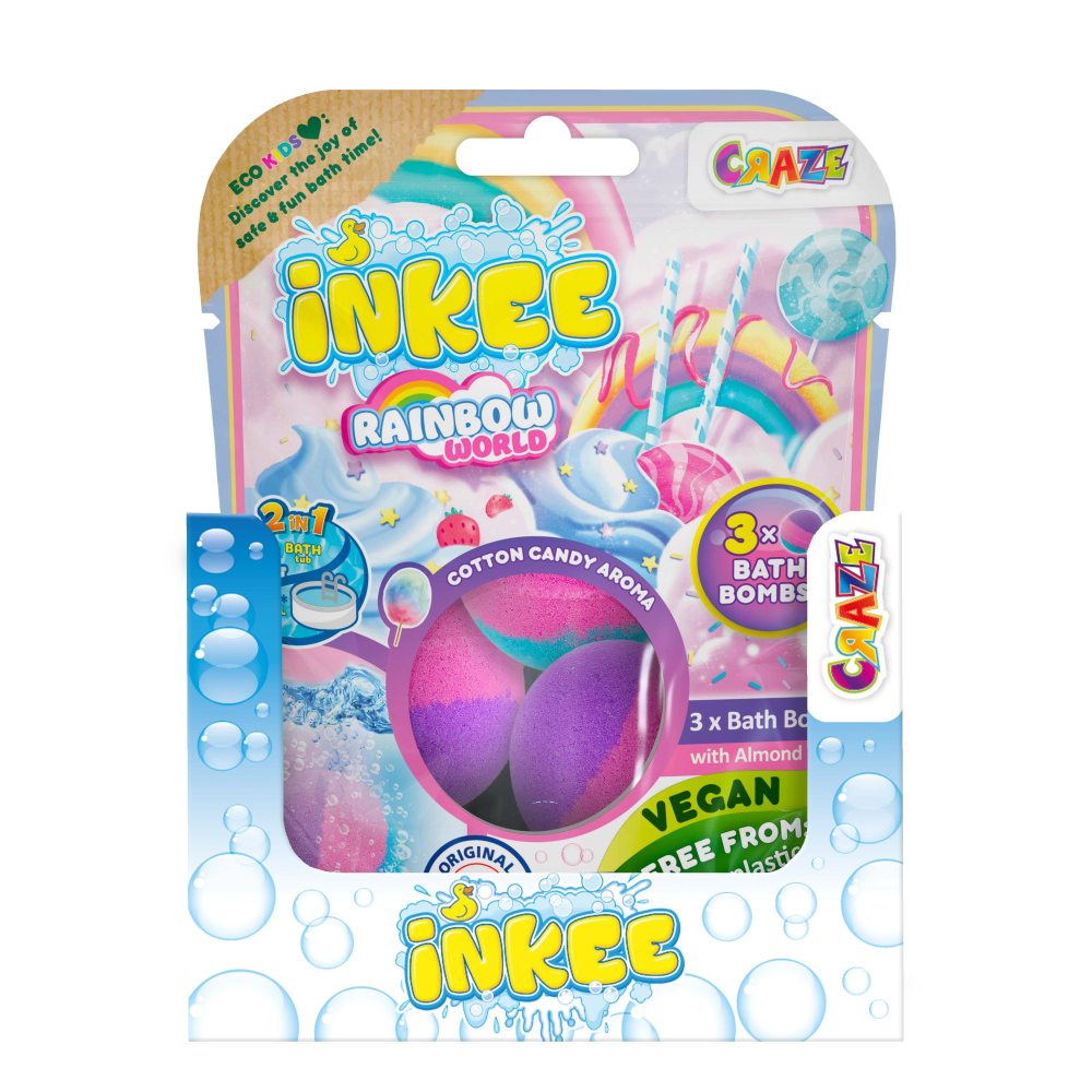 Craze Inkee Set 3 Bile Baie Curcubeu Parfumat - imagine 2