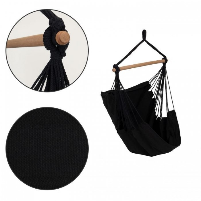 Scaun Hamac Brazilian Negru | Relaxare Modernhome - imagine 5