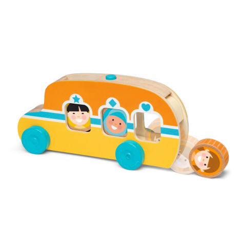 Autobuz lemn Melissa & Doug cu accesorii - imagine 7