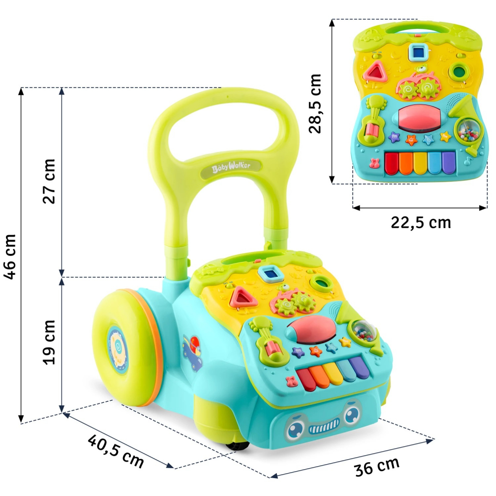 Antepremergător Ricokids 2in1 Turcoaz cu Pian - imagine 10