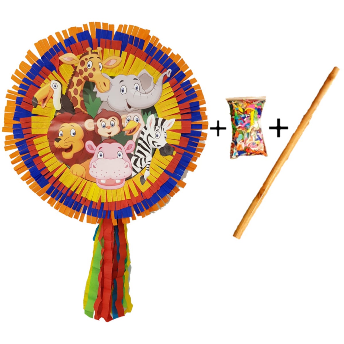 Pinata Animale PinaStar cu Băț și Confetti