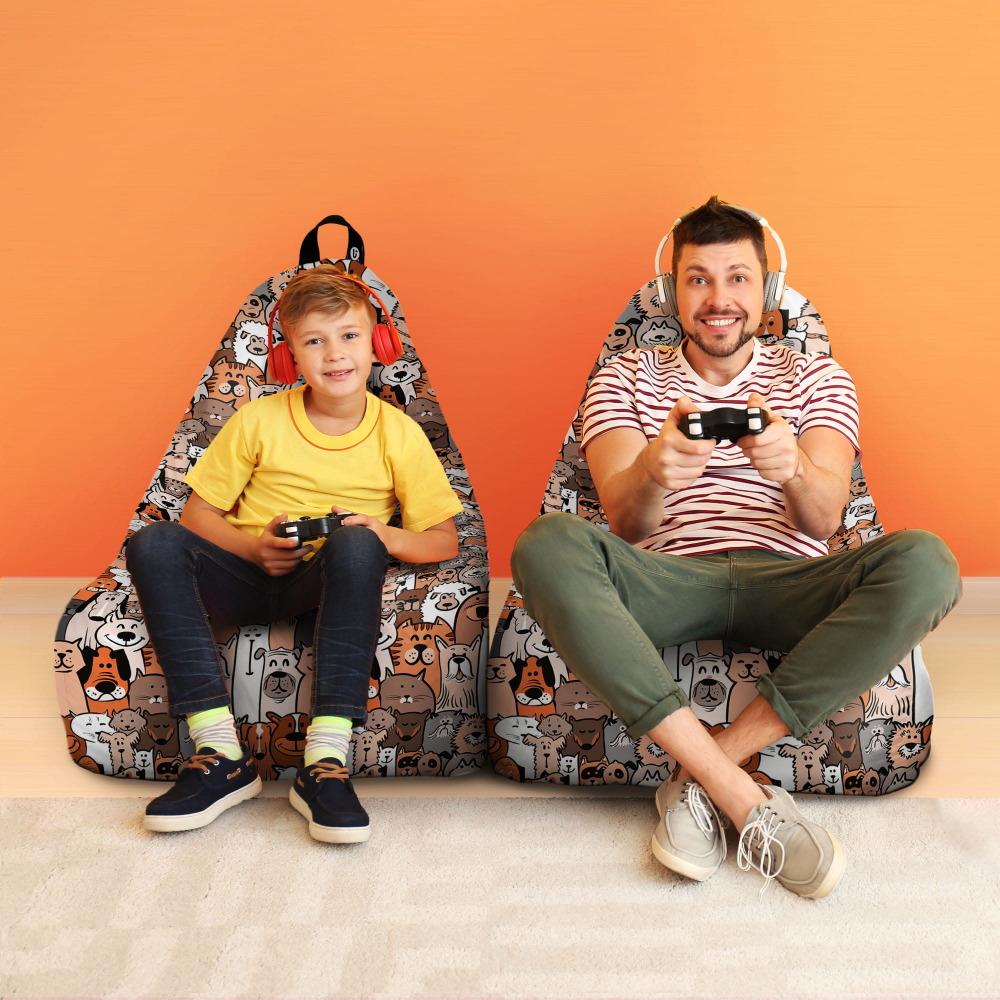 Fotoliu Puf Chill XL Updeco Invazia Animalelor - imagine 4