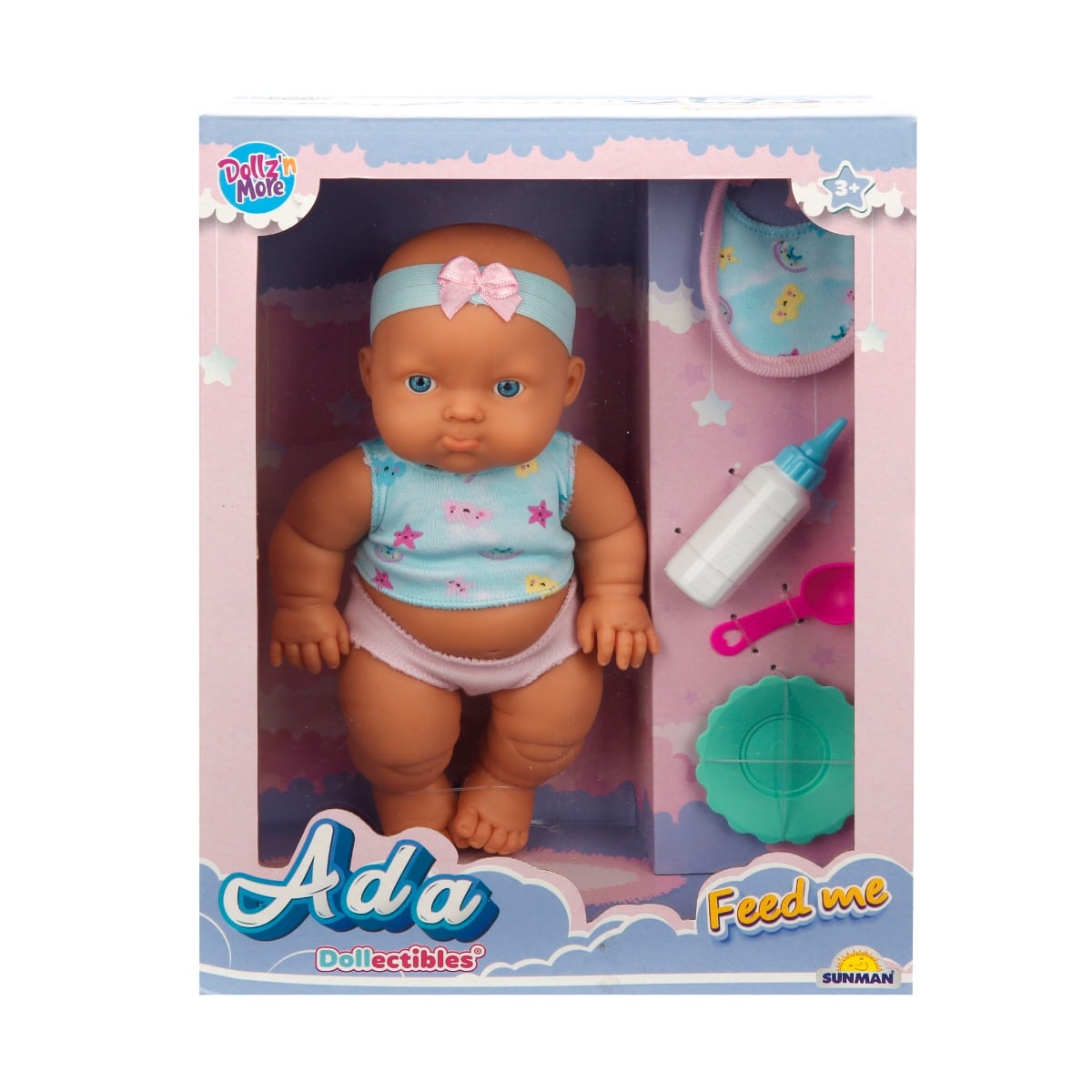 Papusa Bebelus Ada, Dollz n More, 23 cm, Accesorii