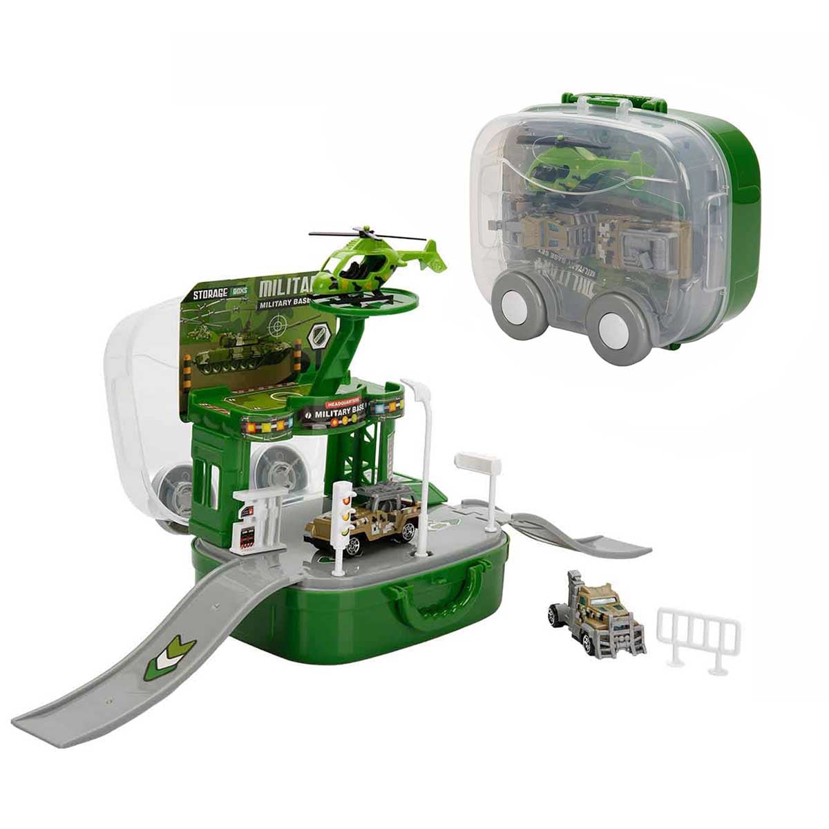 Set Vehicule Maxx Wheels Car Park Military Base
