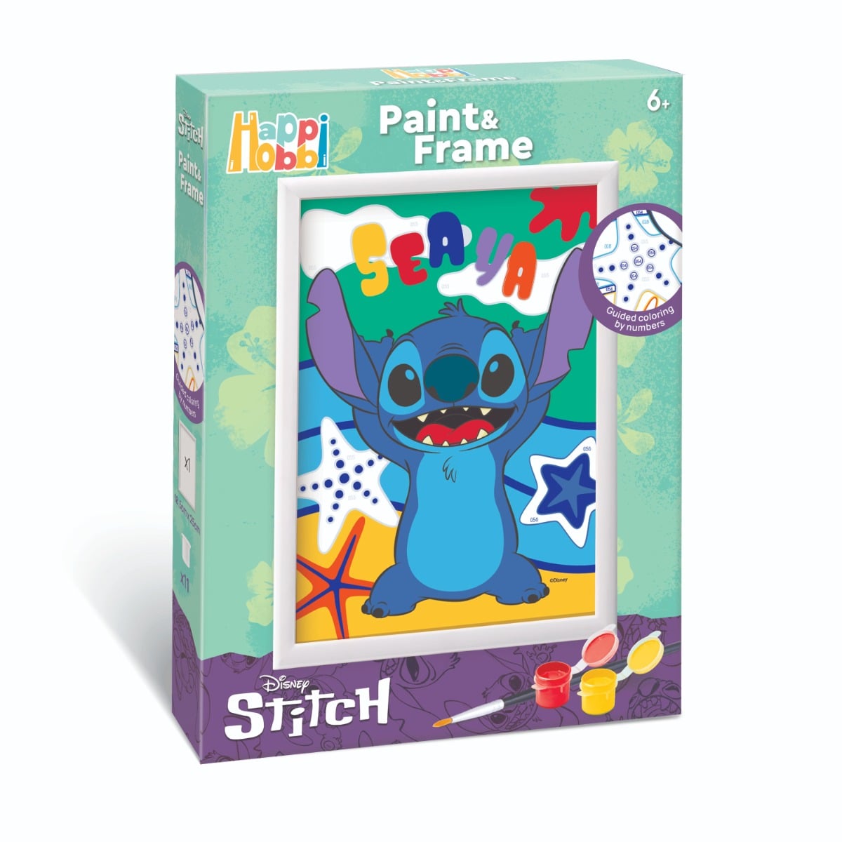 Set Pictură pe Numere Happi Hobbi Stitch cu Ramă