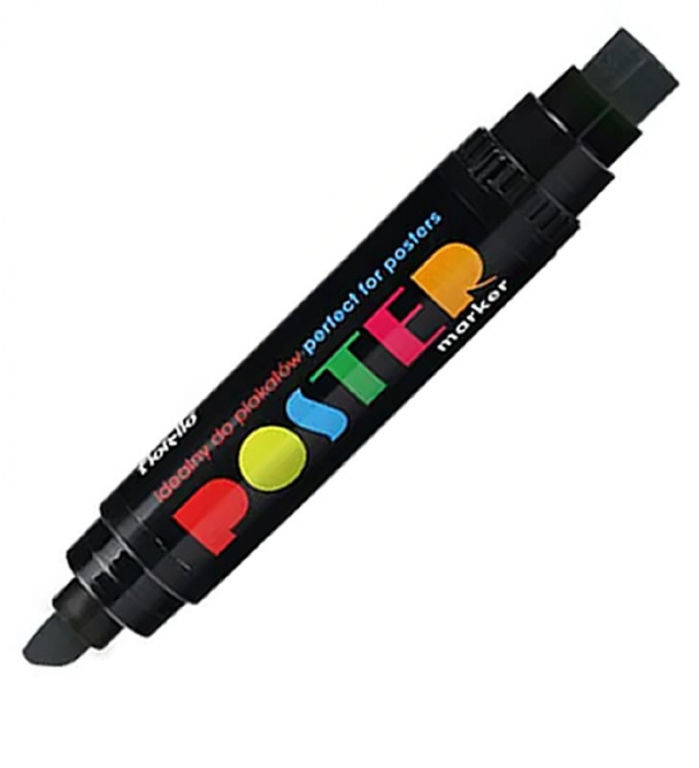 Marker Fiorello 2 Capete Permanent - Negru