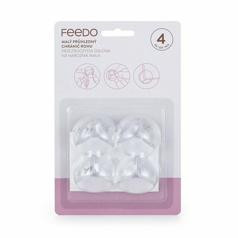 Set Protectii Colturi Feedo Transparent, 4 Buc