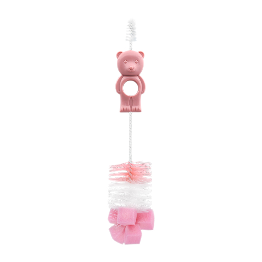 Perie Curățare Biberoane Lorelli Bear Blush - imagine 2